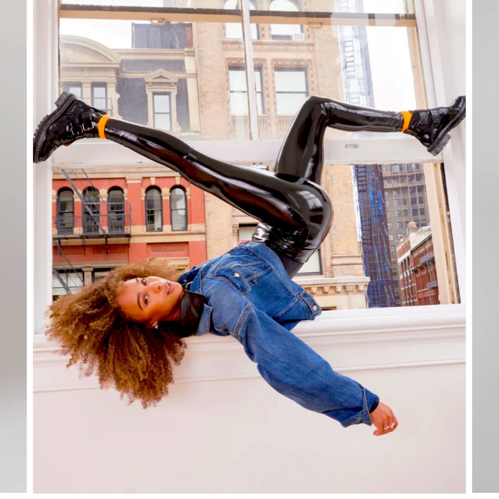 Faux Patent Leather Spanx Leggings